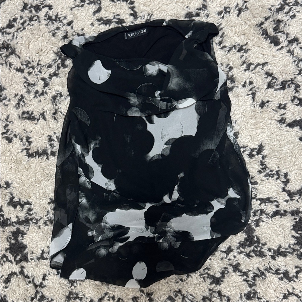 Black and Gray Women's Top